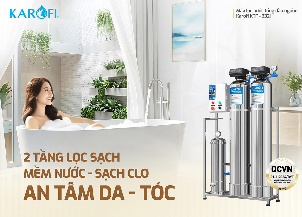 Máy lọc nước tổng đầu nguồn Karofi KTF - 332